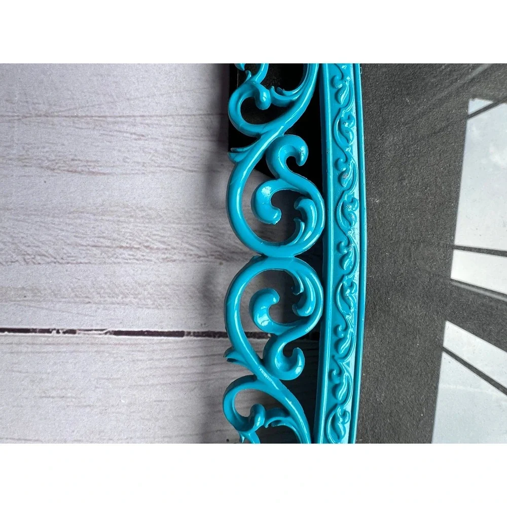 Ornate Rococo Baroque Boho Shabby Chic Turquoise Teal Set of 2 Picture Frames